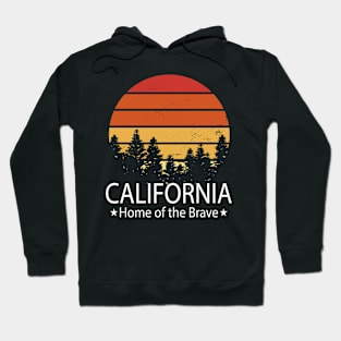 California, Home of the brave, California State Hoodie